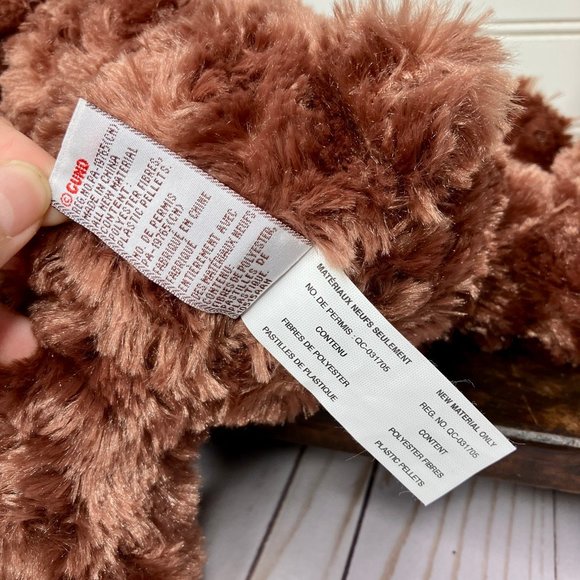 Gund Philbin Chocolate 12" Brown Teddy Plush Stuffed Animal Toy Lovey 6047540 - Picture 8 of 8